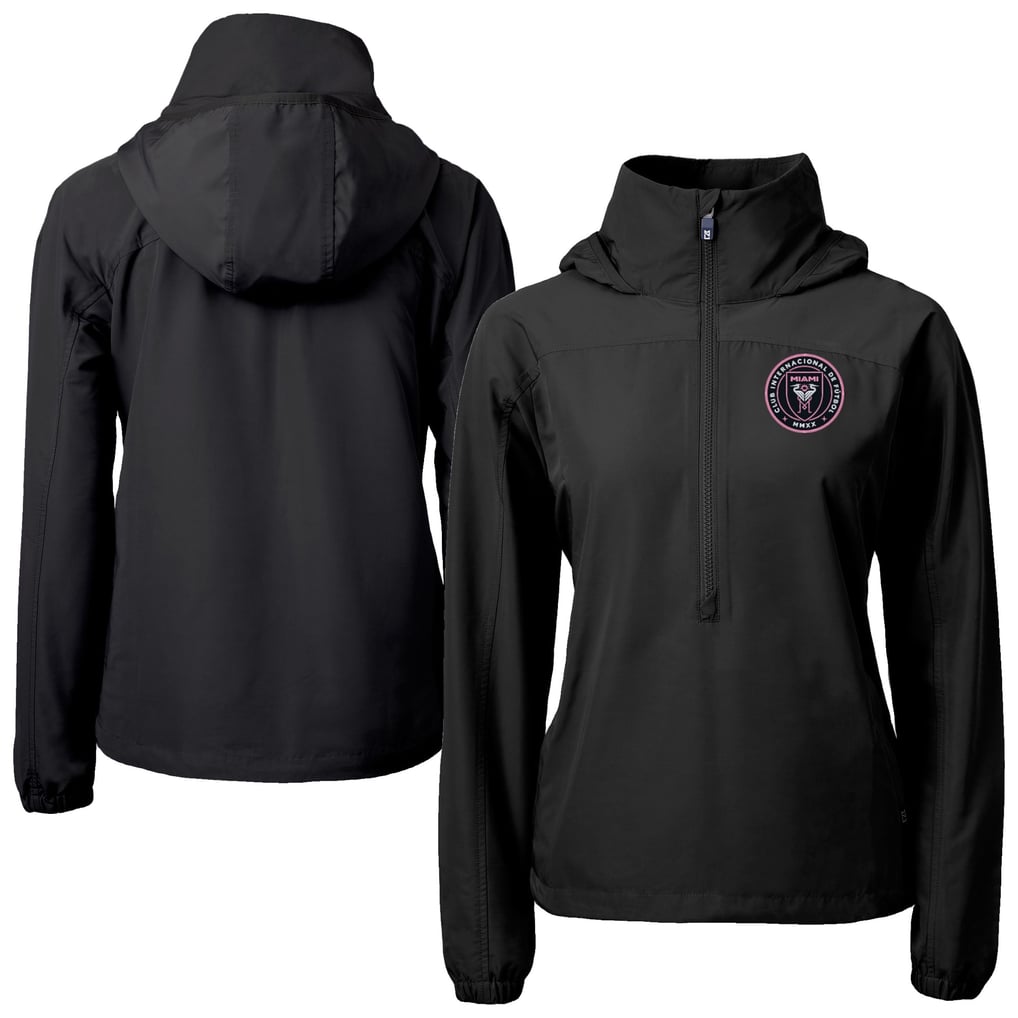  Inter Miami CF Cutter & Buck Women's Charter Eco Recycled Full-Zip Anorak Jacket - Black